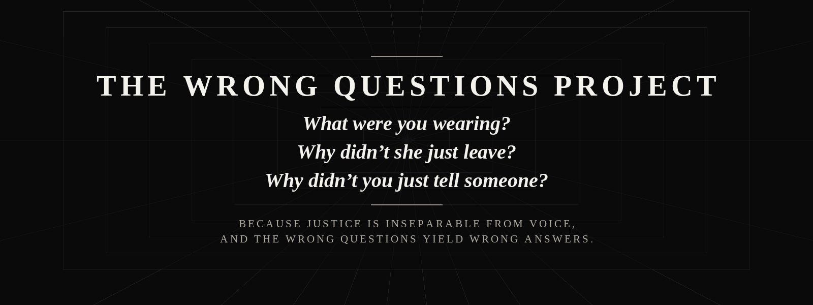 The Wrong Questions Project