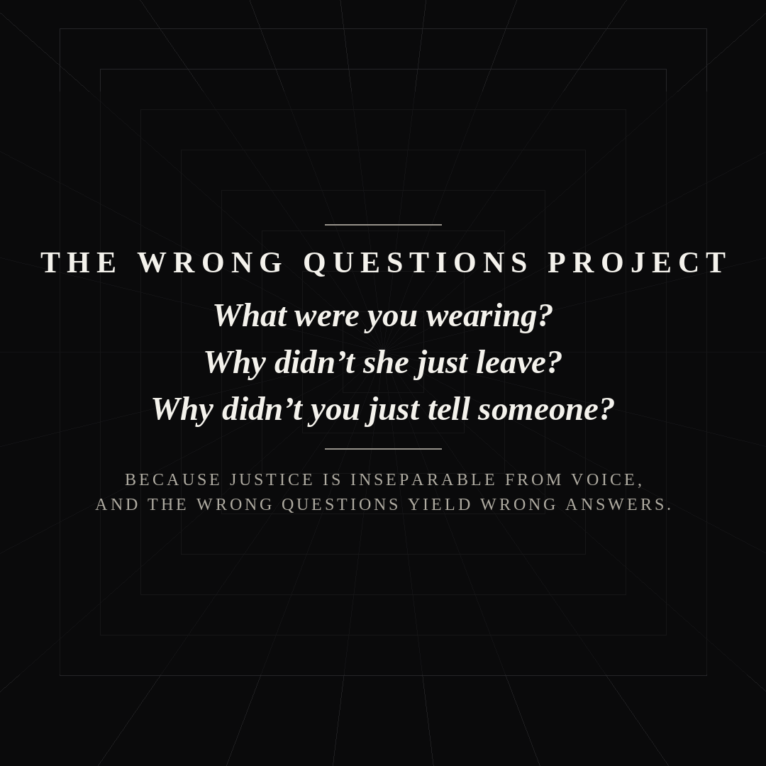 The Wrong Questions Project