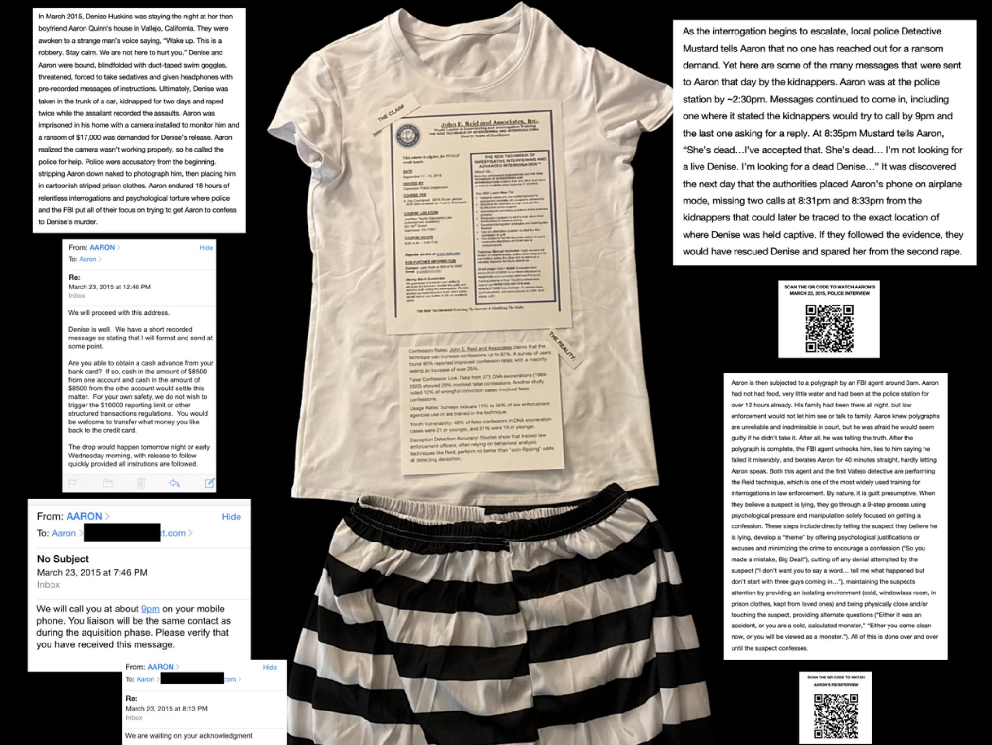 Jail pants exhibit board