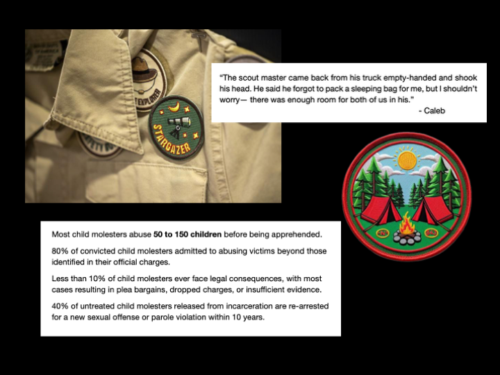 Scout case storyboard exhibit