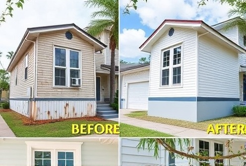 Exterior cleaning results