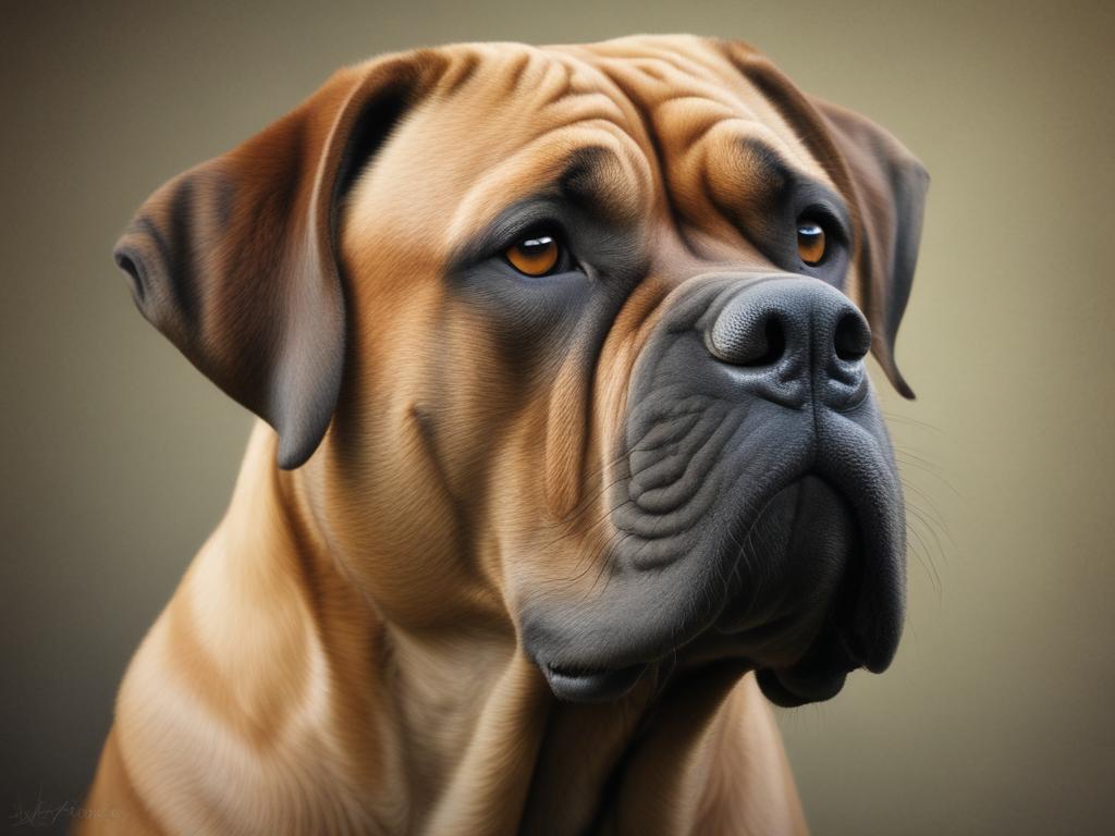 Purebred Boerboel adult dogs, strong, loyal, majestic