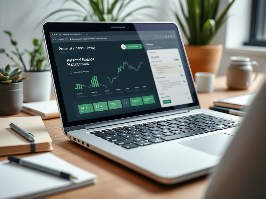 A close up of a laptop showing a visually appealing