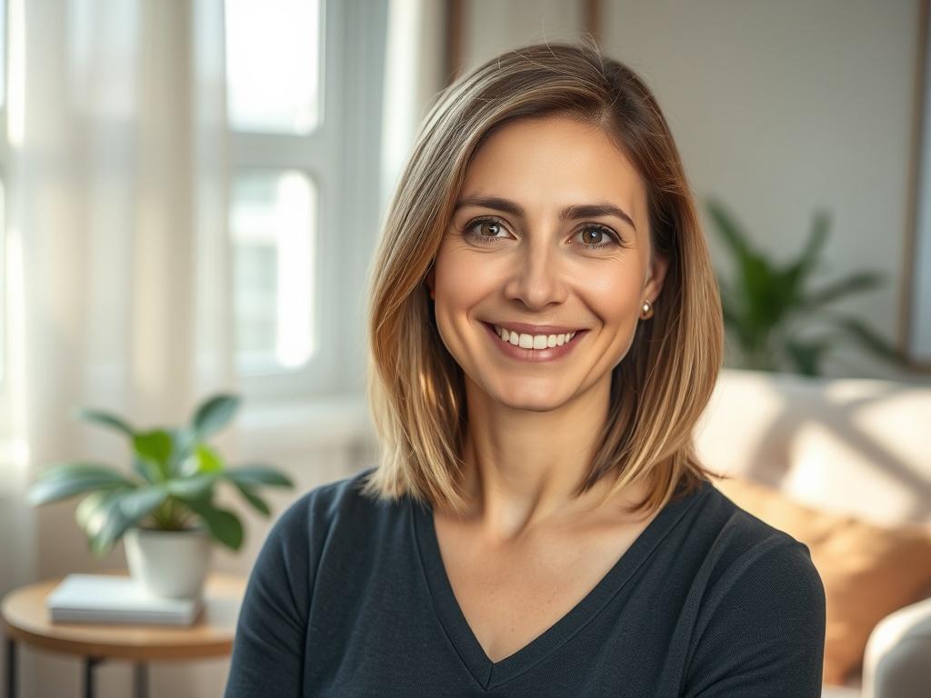 Therapist in her office