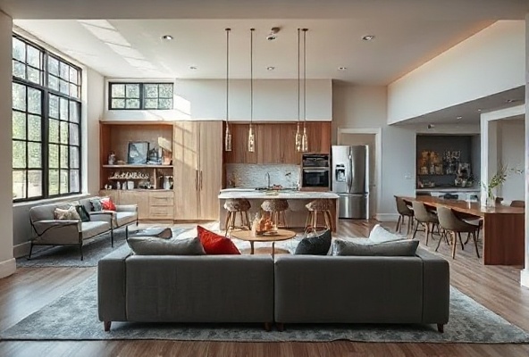 Luxury home remodel with high-end finishes and modern design