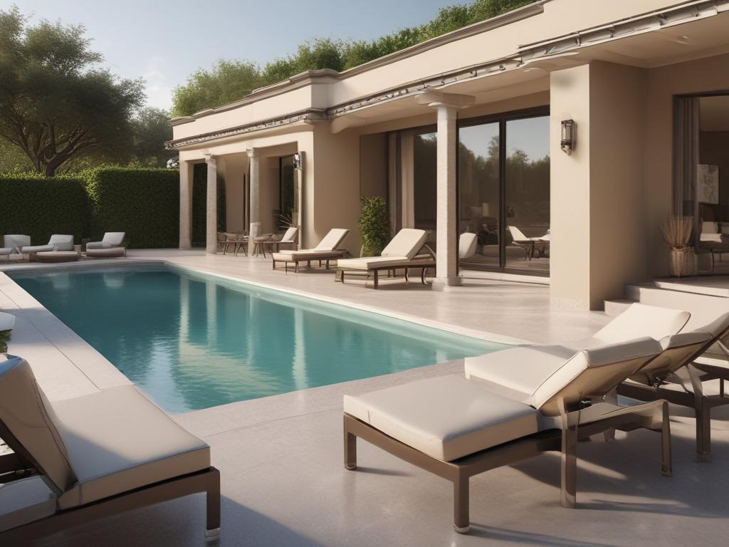 luxury villa, exclusive, elegant, private pool, gourmet kitchen