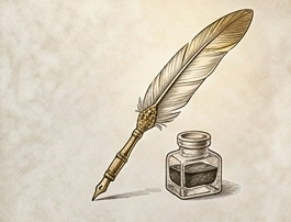 Quill pen illustration