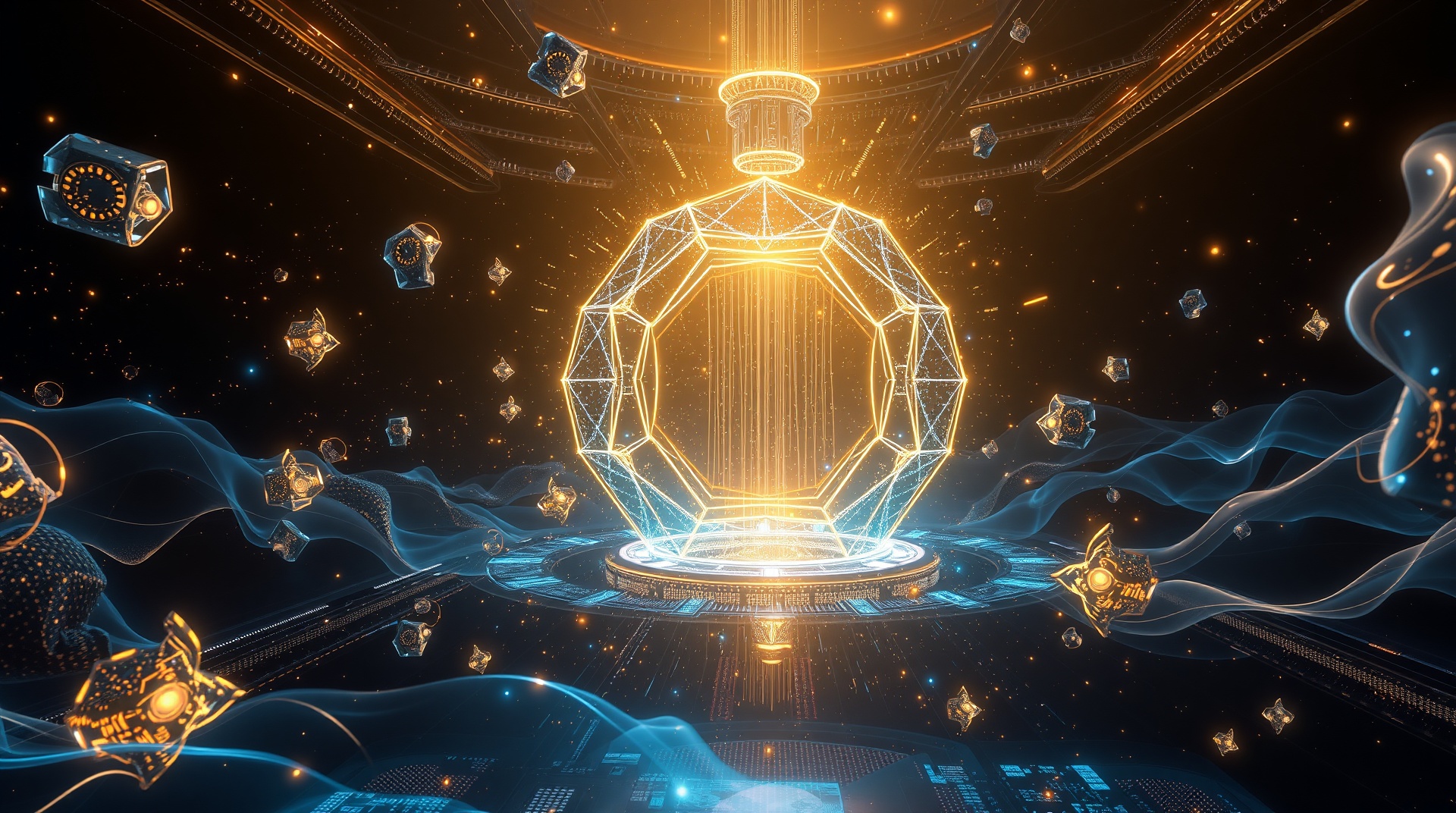 Futuristic digital space