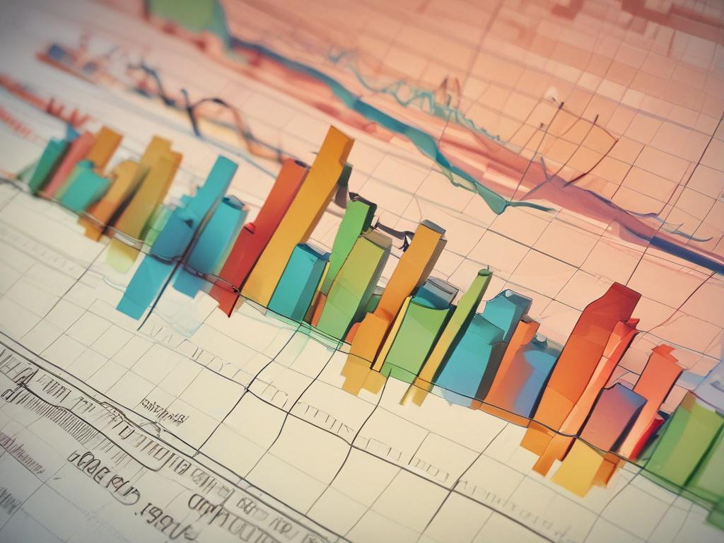 A close up shot of a financial chart showing interest