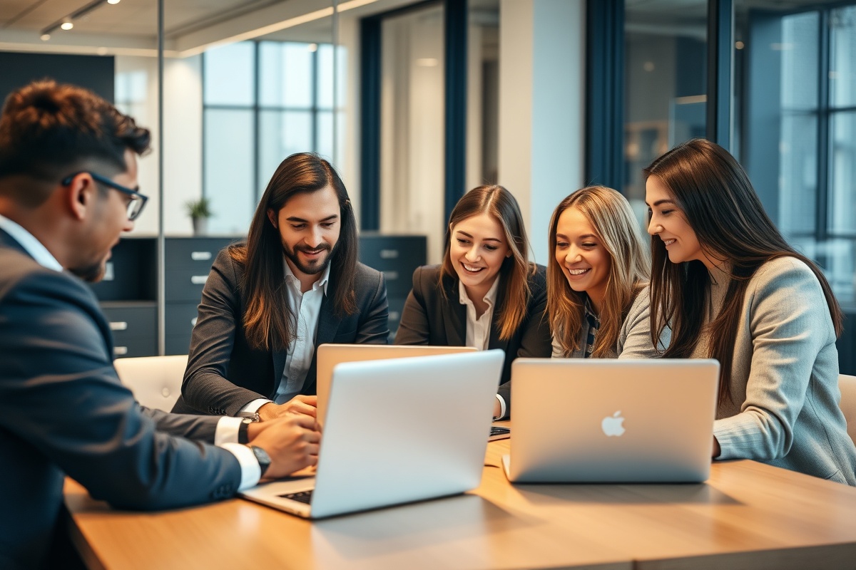Professional team collaboration