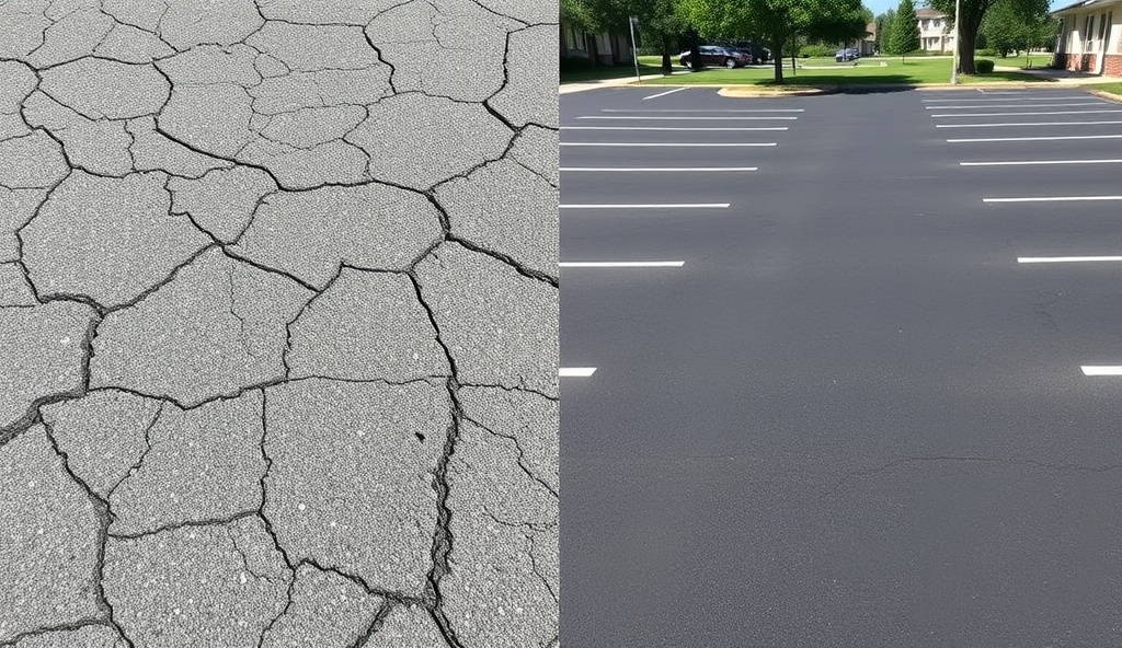 Commercial parking lot transformation