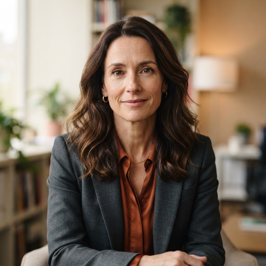 Portrait of Priya Lawson, Product Strategy Director at ForgeLayer Studio