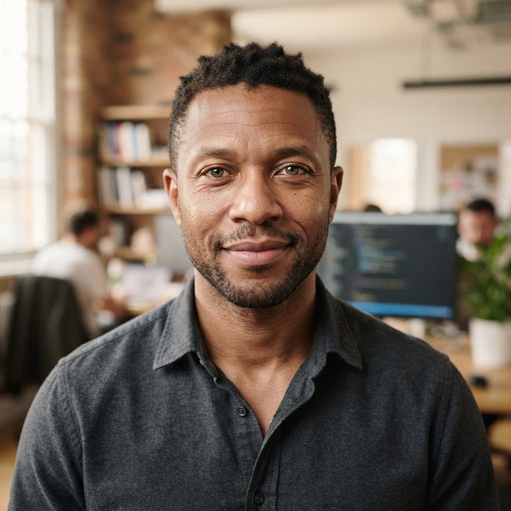 Portrait of Daniel Okafor, Lead Software Engineer at ForgeLayer Studio