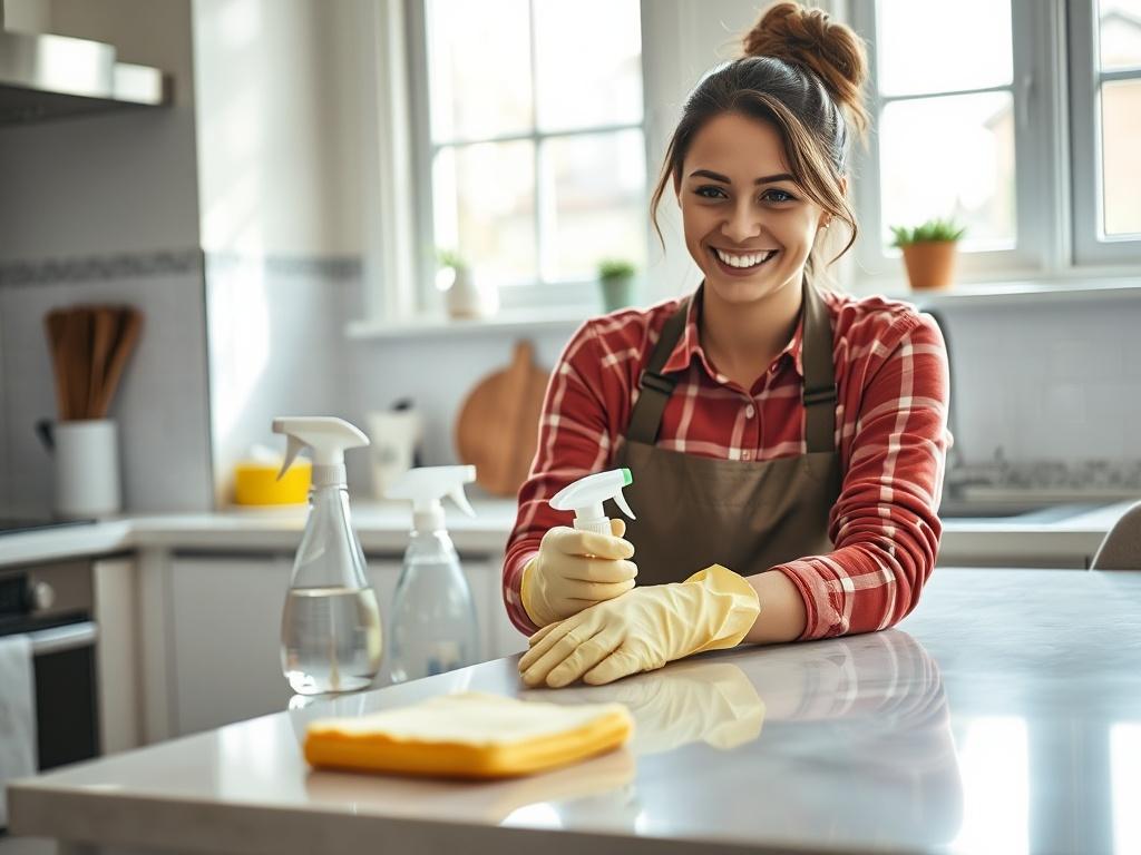 A close up shot of a professional cleaner in a