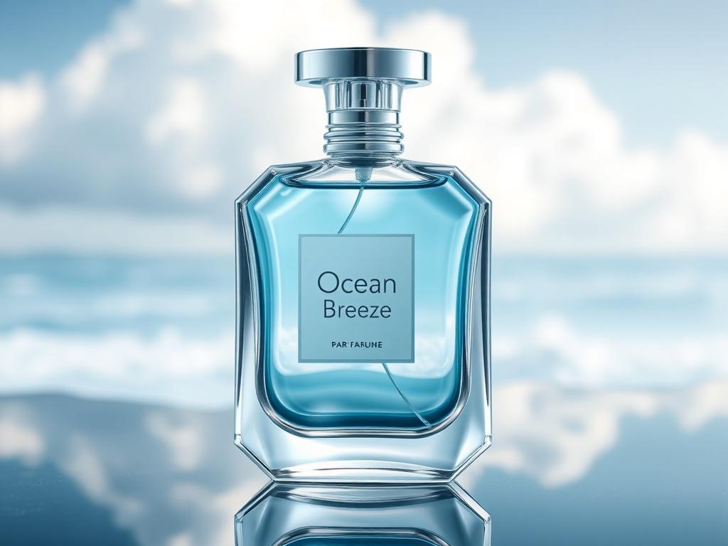 Create a realistic high resolution of a luxurious perfume bottle