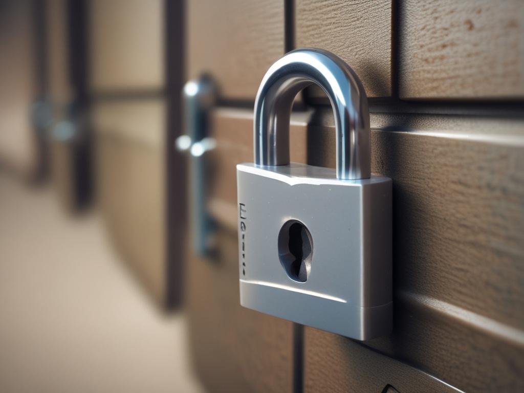 A close up shot of a secure padlock symbolizing safety,