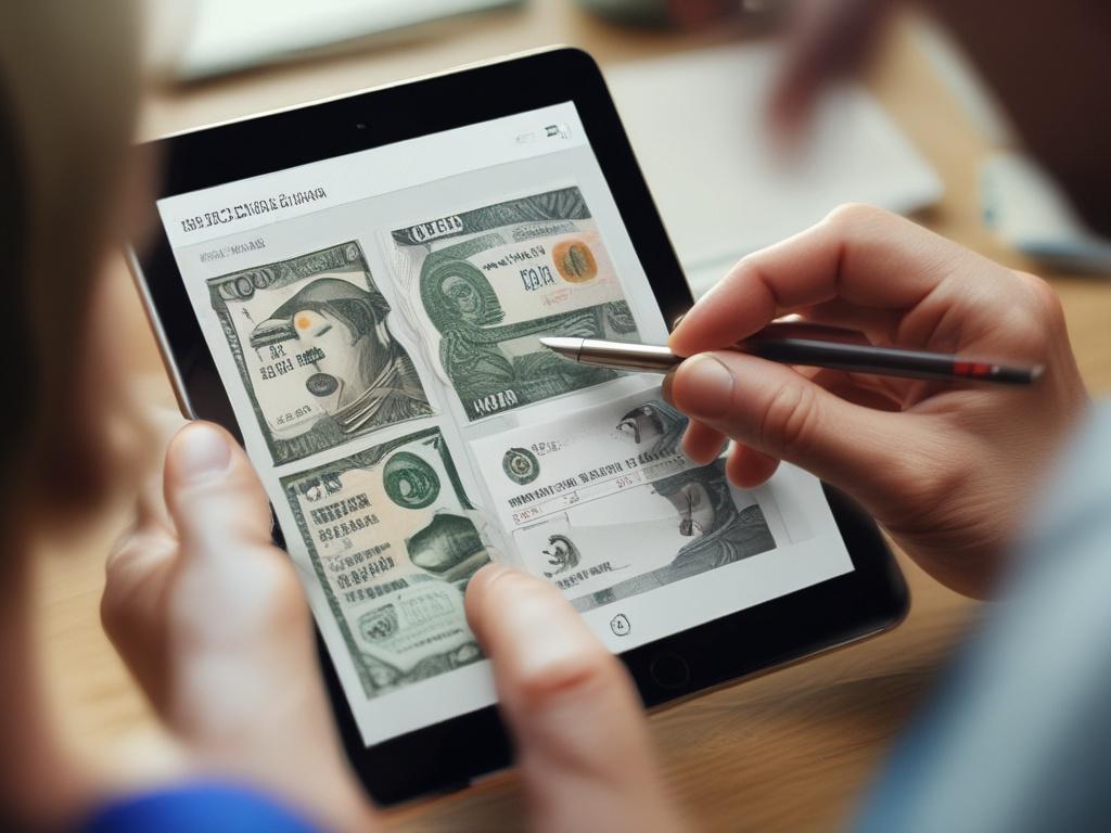 A close up shot of a person using the ICCASH©