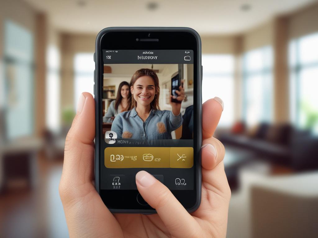 A high resolution image of a person using a smartphone