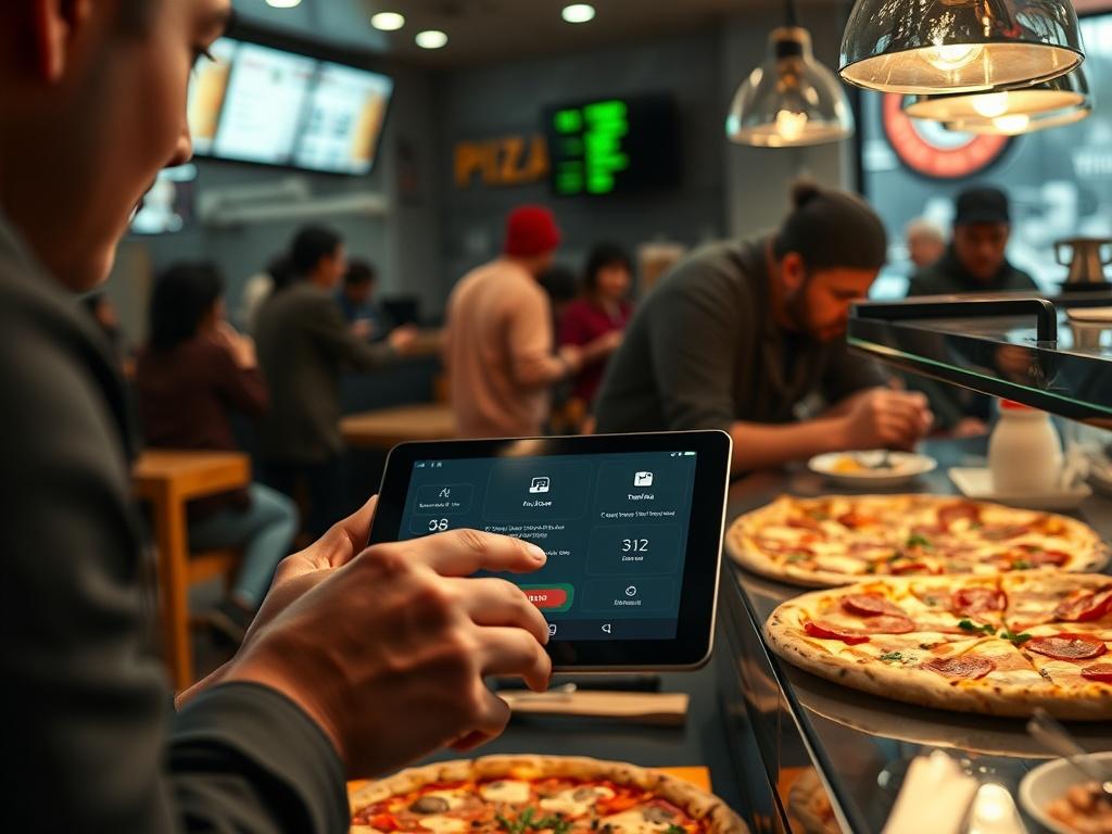 A hyper realistic close up shot of a busy pizza