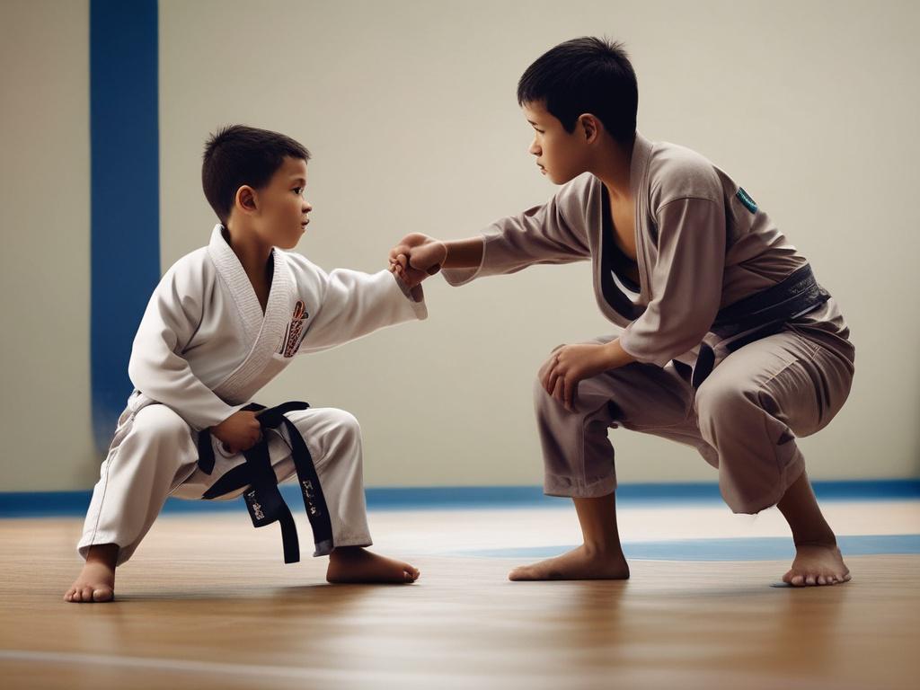Kids training, Brazilian Jiu-Jitsu, MMA, Grappling, Muay Thai, respect, confidence
