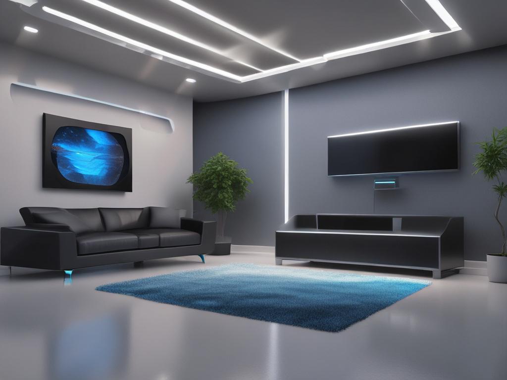 A sleek, modern air purification system displayed in a stylish