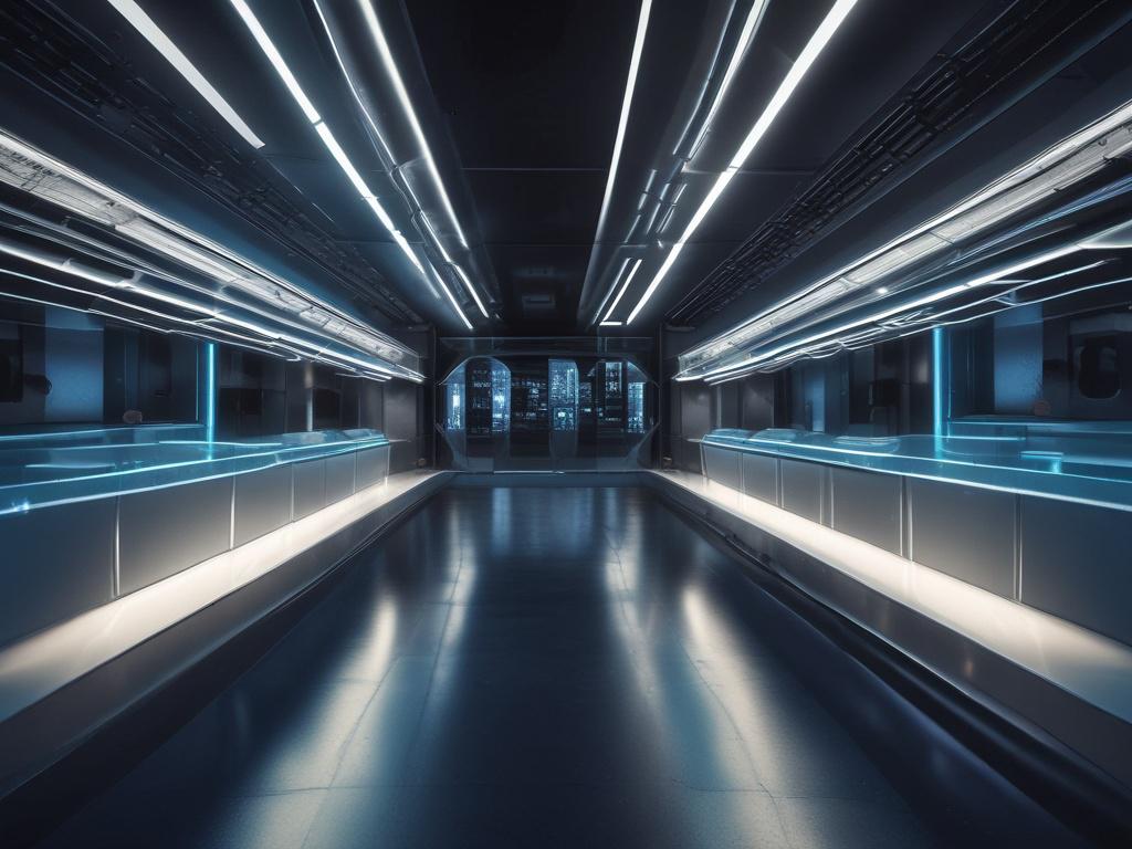 **Prompt for AI Image Generator:**

Create a realistic, high-resolution photo that embodies the theme "Transforming Air Quality with AIR-LOCK™." 

**Composition:** 
The image should focus on a single, modern AIR-LOCK™ air purification unit positioned centrally in the frame. The angle should capture the air purifier at eye level to accentuate its sleek design and features.

**Subject Matter:** 
The AIR-LOCK™ unit should have a futuristic aesthetic with a matte white exterior, bright green accents (reflecting