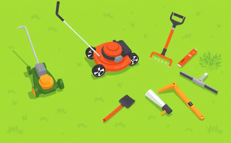 Yard maintenance equipment and lawn care tools illustration