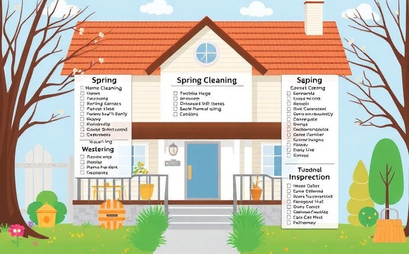 Seasonal home maintenance checklist visualization