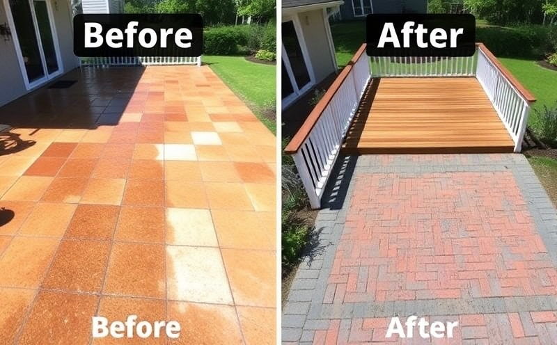 Before and after pressure washing cleaning comparison