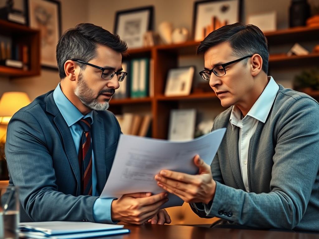 A close up shot of a tax professional discussing tax