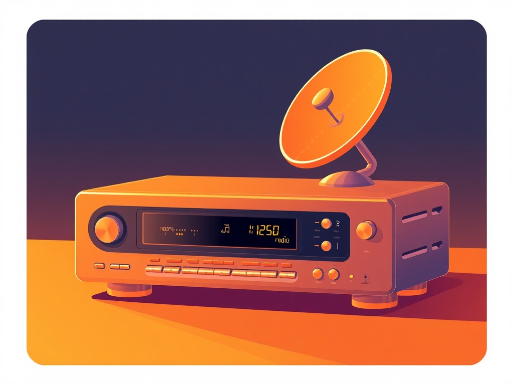 Satellite radio setup illustration