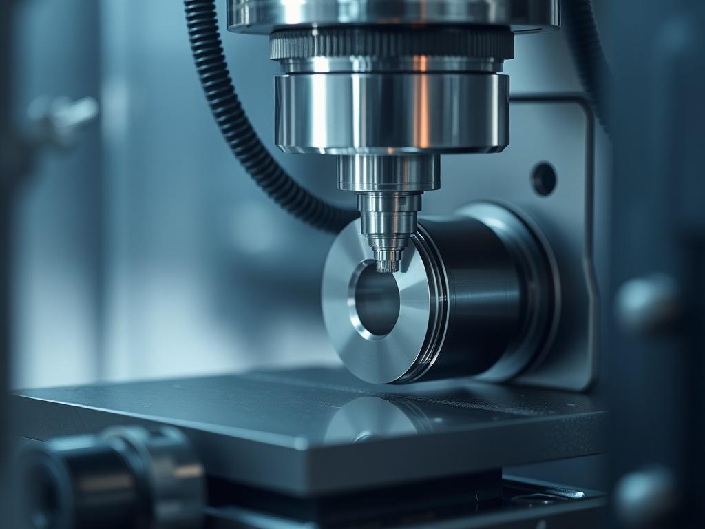 A close up shot of a CNC machine in operation,