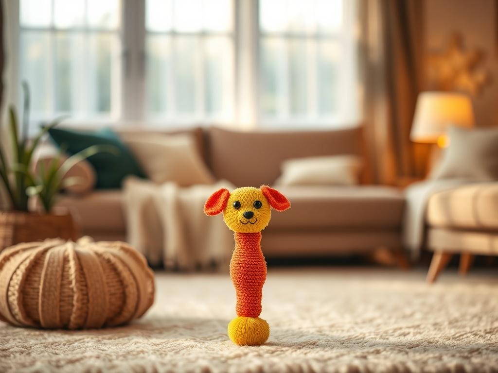 A cozy living room setting featuring a single eco friendly