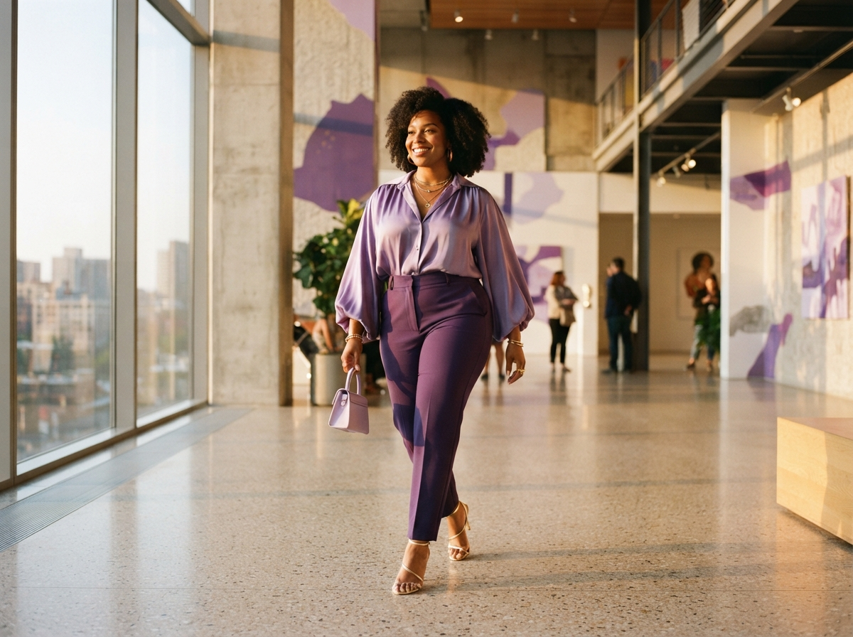Confident woman in Cosmic Outlet clothing
