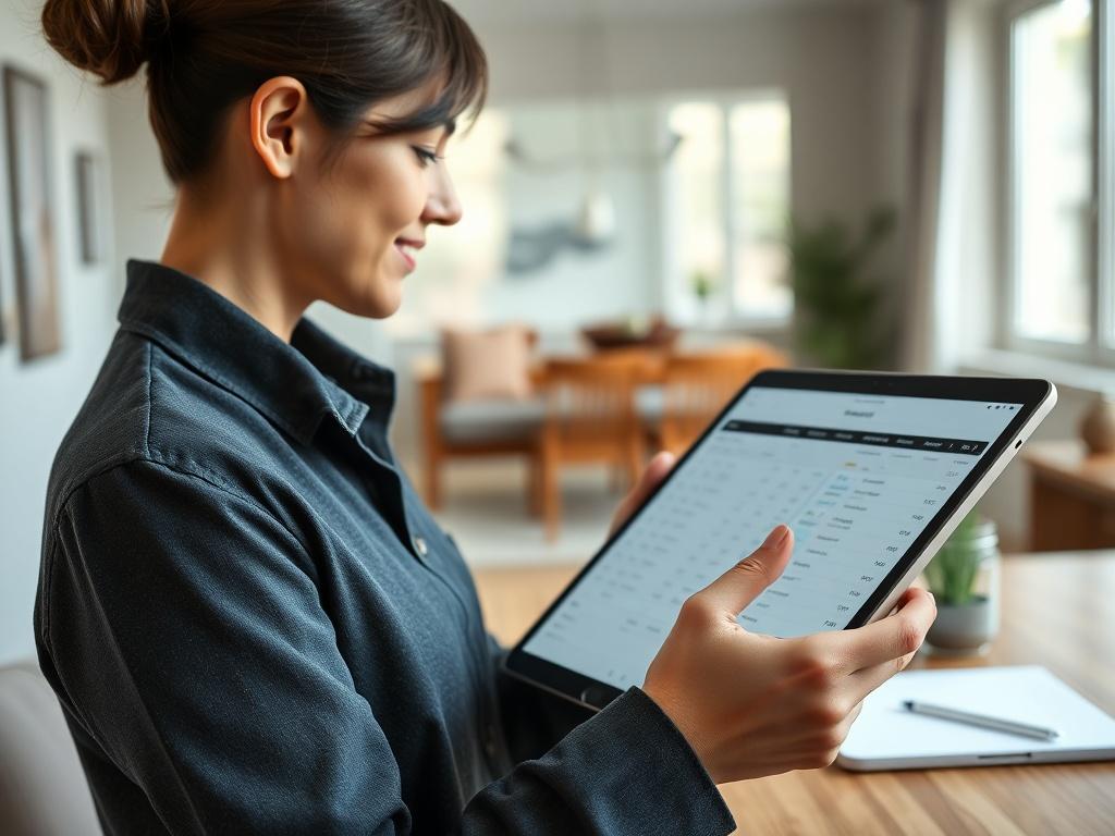 A close up shot of a property manager on a