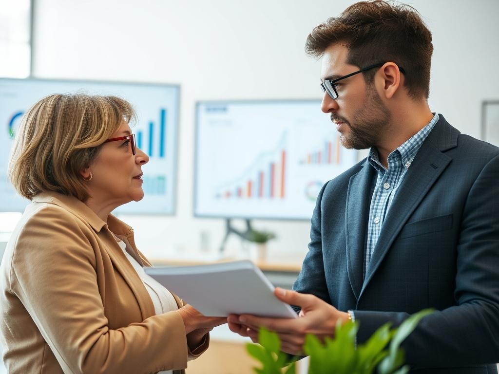 A close up shot of a property owner discussing market