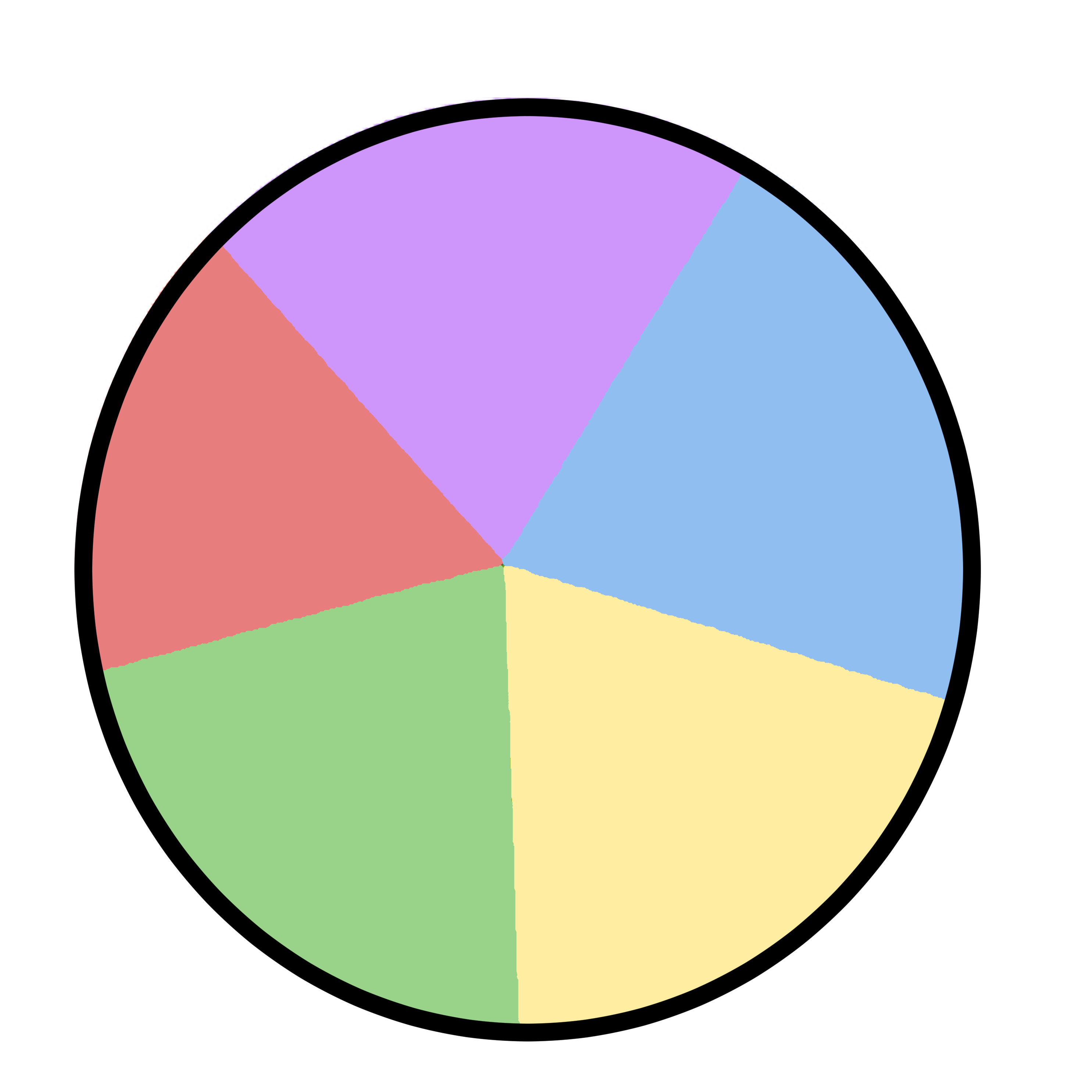 Present & Grounded colour circle logo element