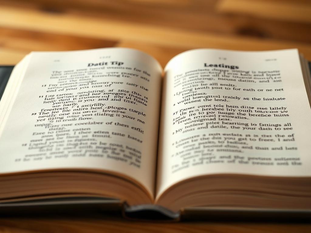 A close up shot of an open book with dating
