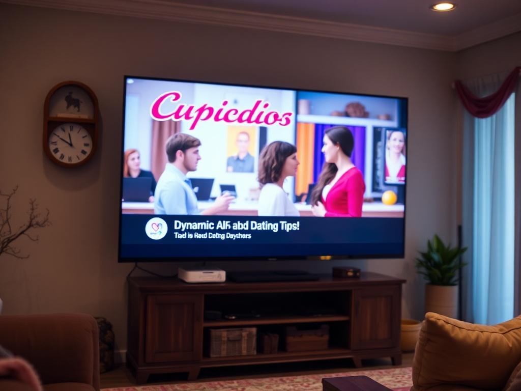 A close up shot of a television screen displaying a