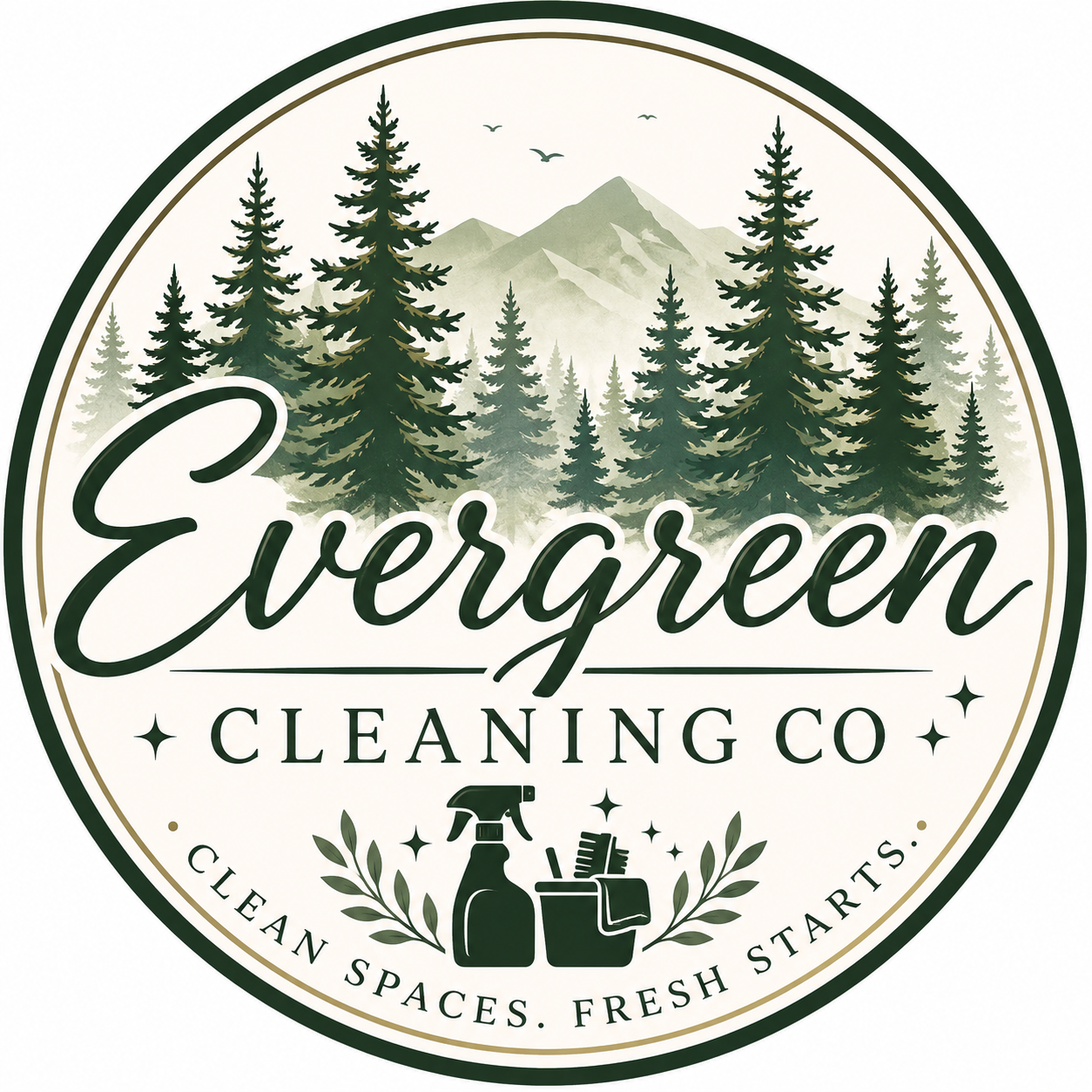 Evergreen Cleaning Co Logo