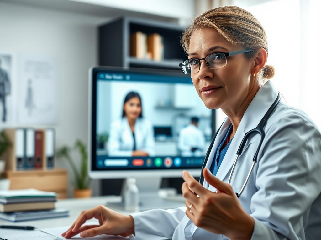 A close up shot of a healthcare professional on a