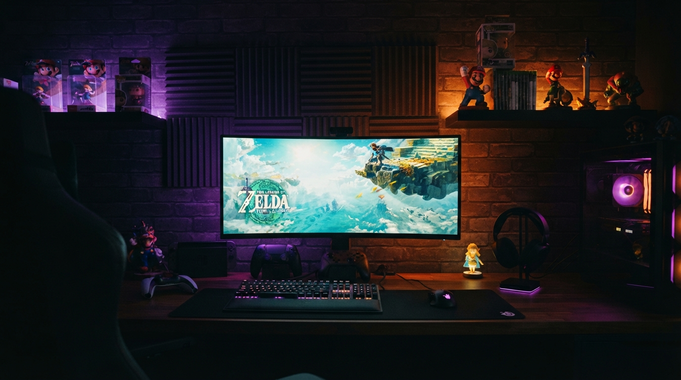 Gaming setup with Yuzu emulator