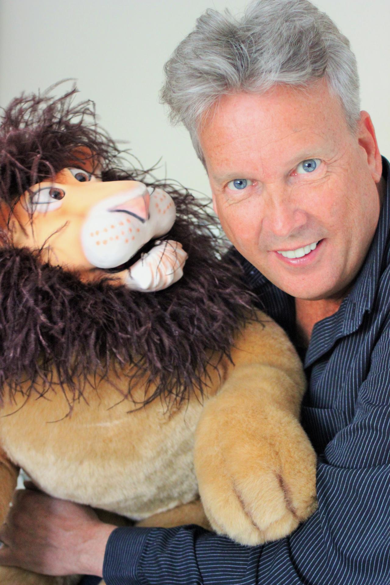 With Elvis the Lion