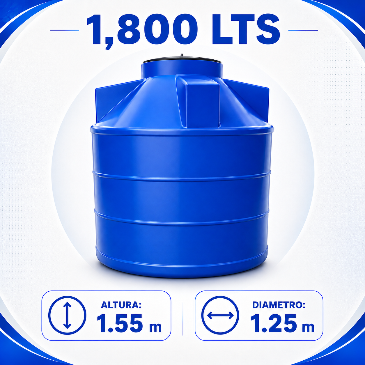 Tinaco 1,800 litros