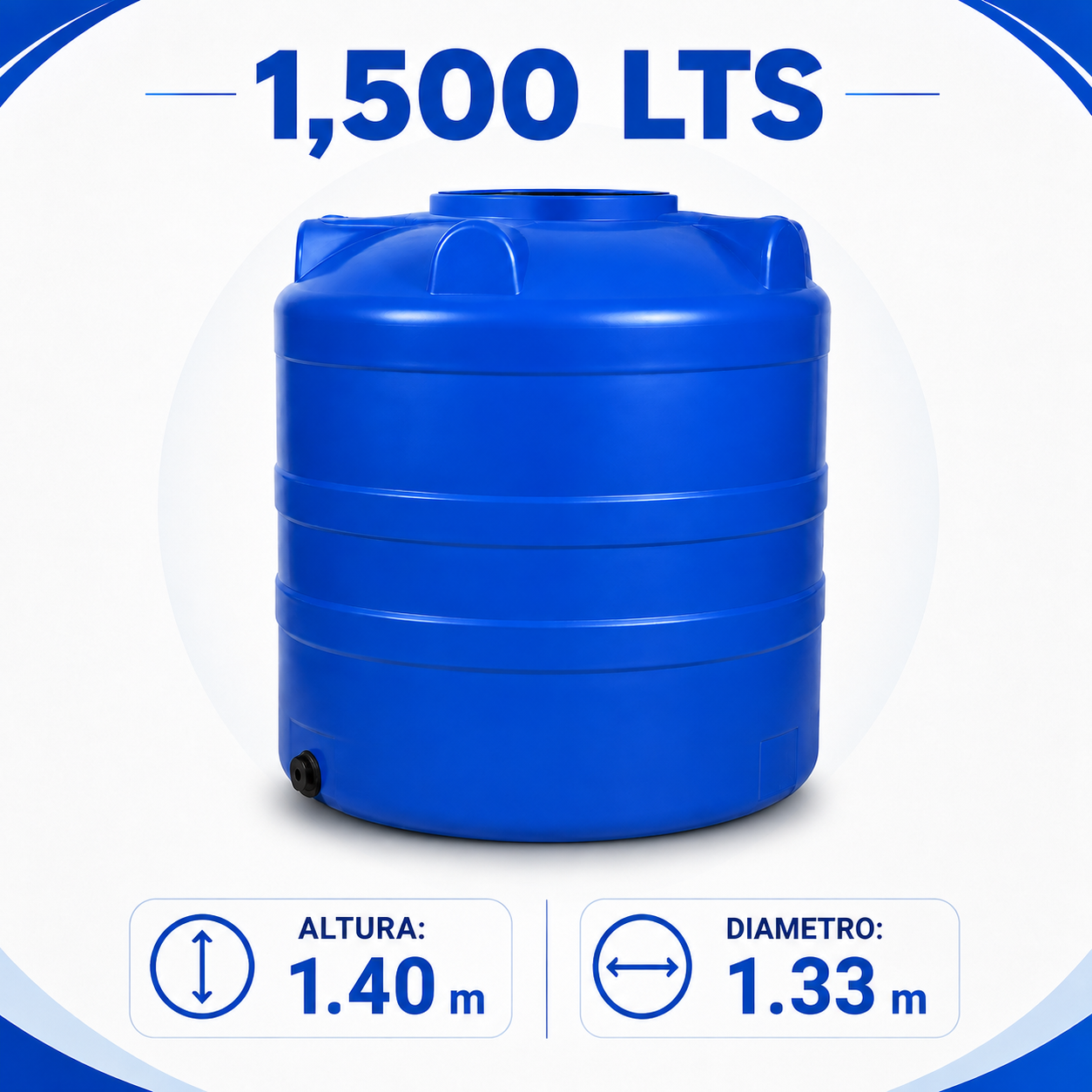 Tinaco 1,500 litros