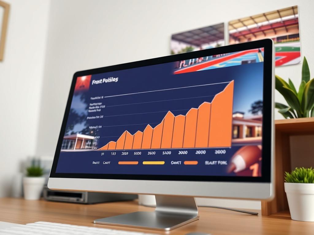 A close up of a fundraising progress chart displayed on