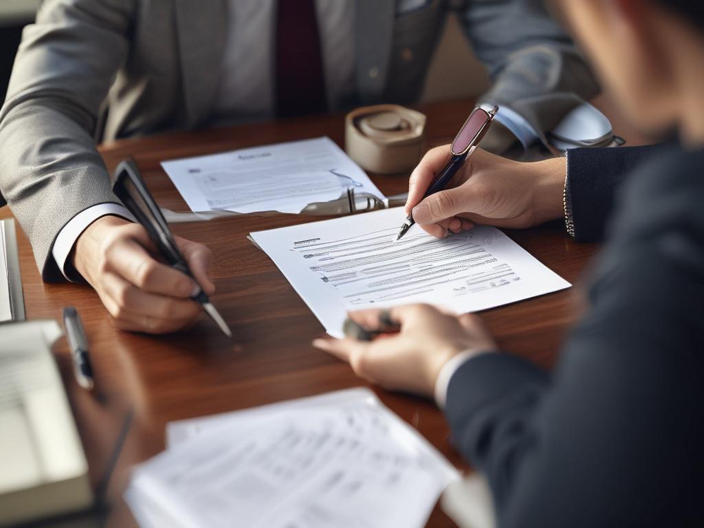 A close up shot of a confident advisor discussing insurance