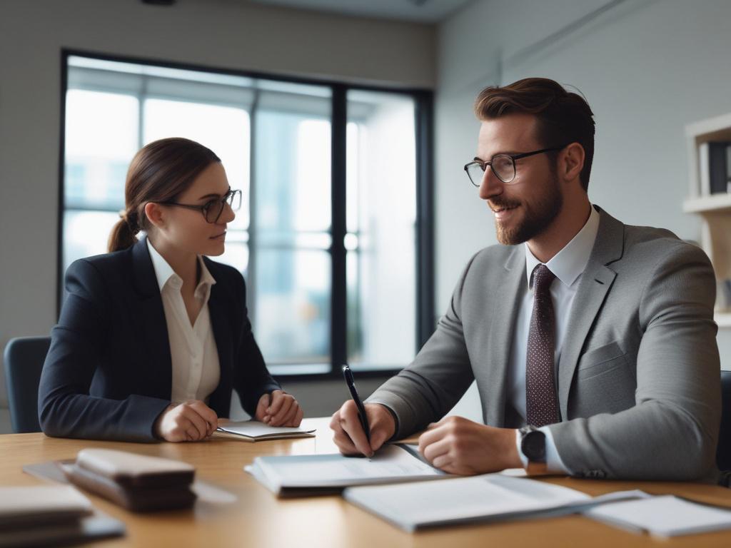 A close up image of a financial consultant discussing debt