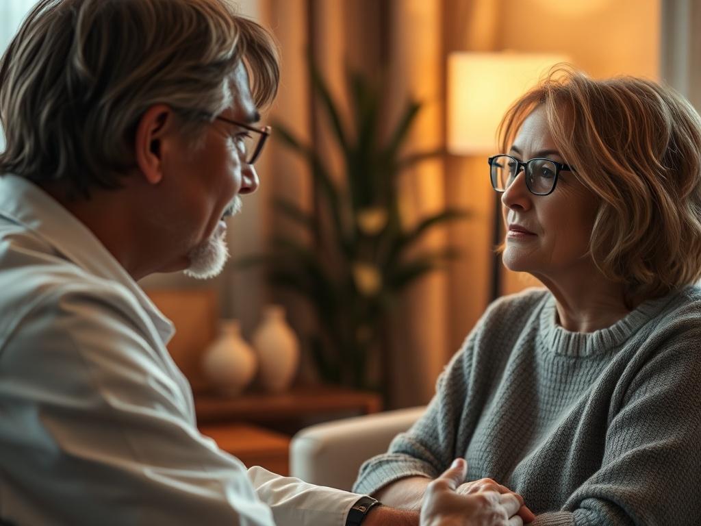 A close up shot of a serene therapy session in