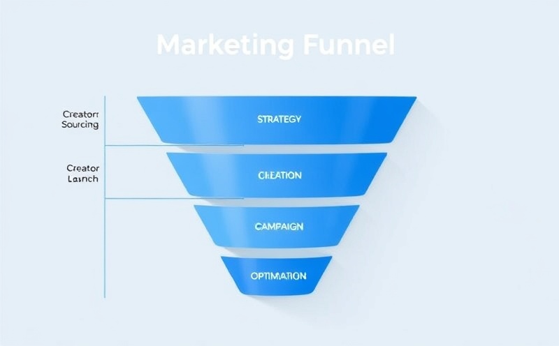 Marketing funnel showing strategy, sourcing, launch, and optimization